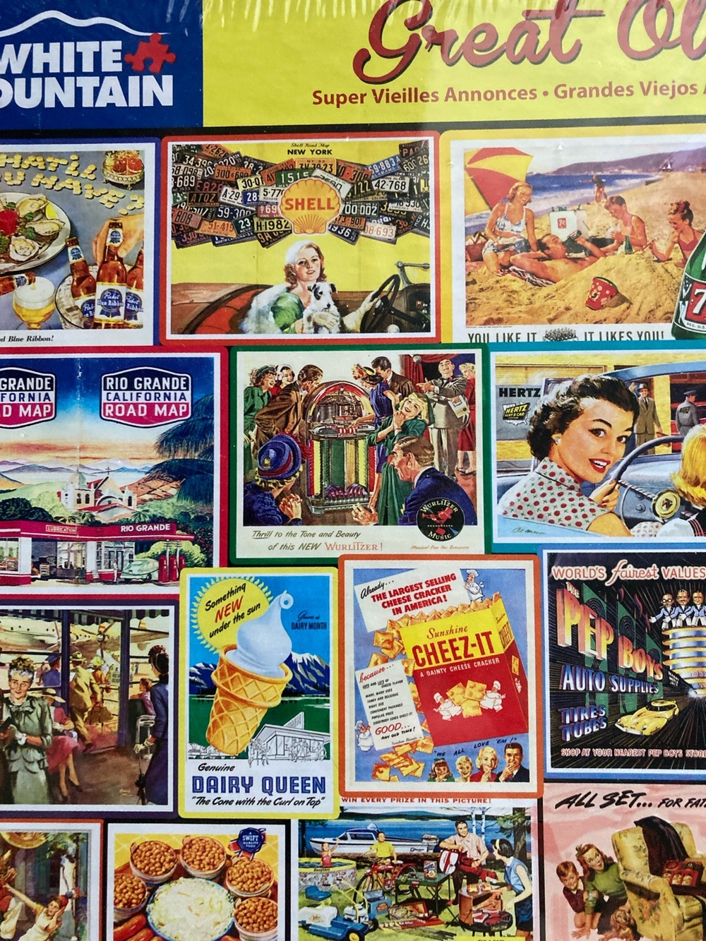 White Mountain Great Old Ads 1000 pcs Puzzle Vintage Collage - Picture 3 of 8
